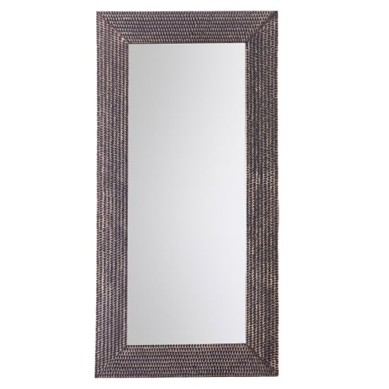 Product photograph of Atlanta Mango Wood Leaner Floor Mirror In Black from Furniture in Fashion