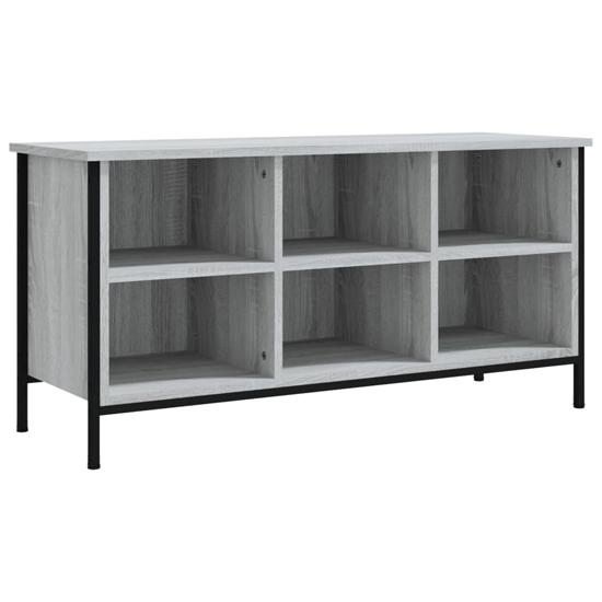 Atlanta Shoe Storage Bench 6 Compartments In Grey Sonoma Oak