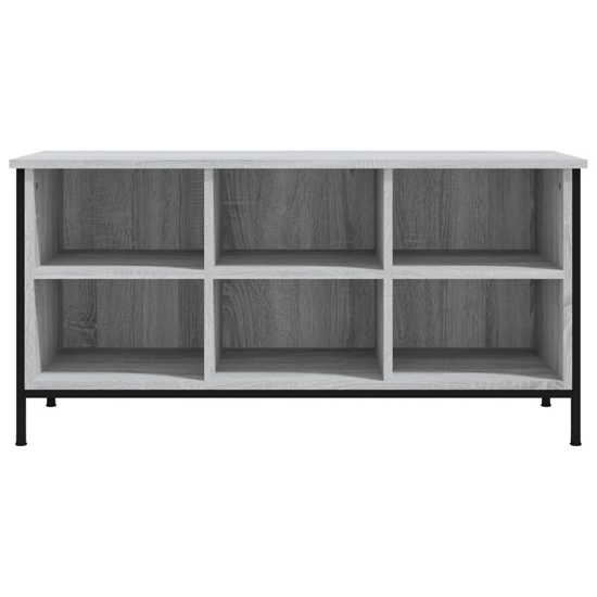 Atlanta Shoe Storage Bench 6 Compartments In Grey Sonoma Oak