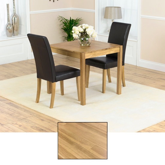 Atlanta Solid Oak Dining Table And 2 Atlanta Chairs Furniture in Fashion