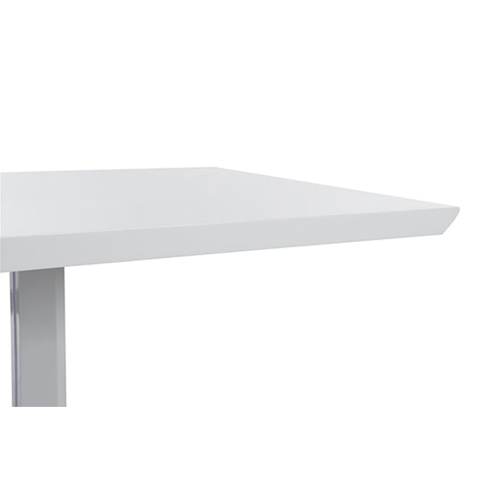 Atlantis Large High Gloss Dining Table In White With LED Lights_7