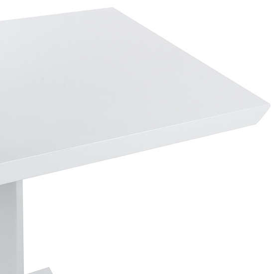 Atlantis LED Small High Gloss Dining Table In White_7