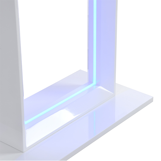 Atlantis High Gloss Bar Table In White With LED Lighting_11