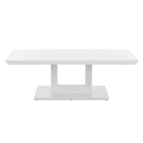 Atlantis LED High Gloss Coffee Table In White_3