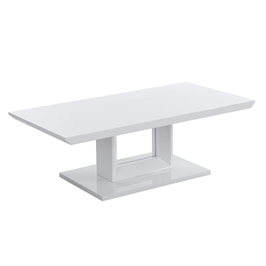 Atlantis LED High Gloss Coffee Table In White_6