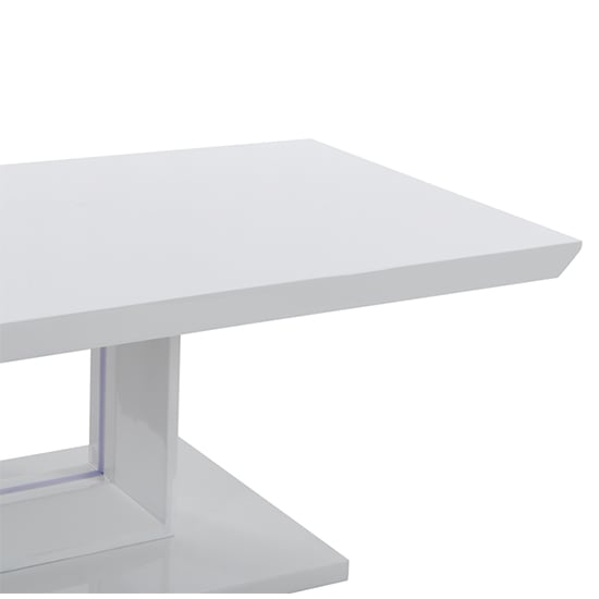 Atlantis LED High Gloss Coffee Table In White_8