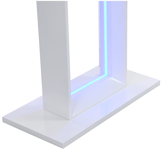 Atlantis High Gloss Console Table In White With LED Lighting_12