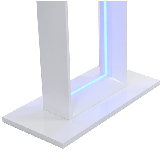 Atlantis High Gloss Console Table In White With LED Lighting