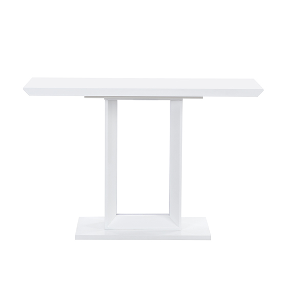 Atlantis High Gloss Console Table In White With LED Lighting_3