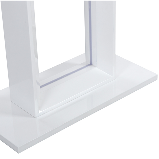 Atlantis High Gloss Console Table In White With LED Lighting