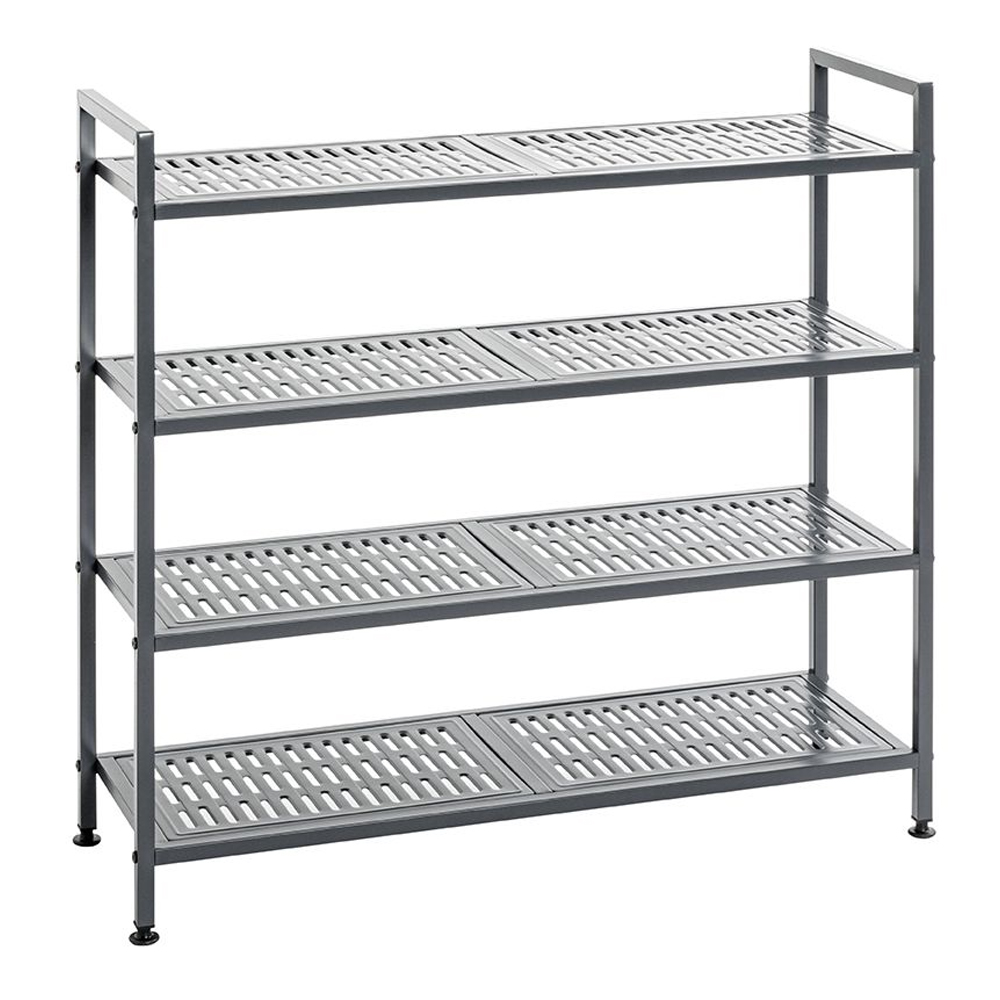 Atmore Metal Shoe Rack With 4 Shelves In Anthracite
