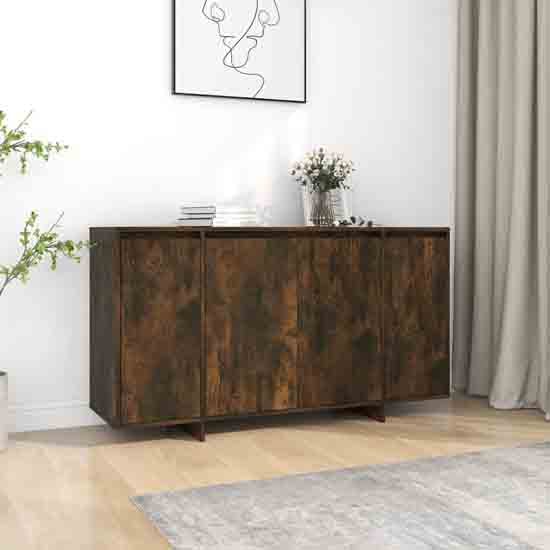 Read more about Atoka wooden sideboard with 4 doors in smoked oak