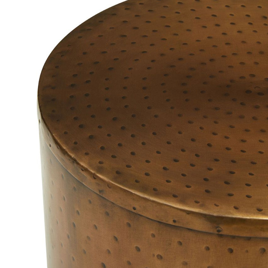Atria Round Metal Side Table In Brass_3
