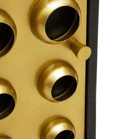 Atria Wooden Bedside Cabinet With 1 Door In Black And Gold