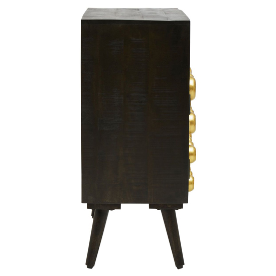 Atria Wooden Sideboard With 2 Doors In Black And Gold