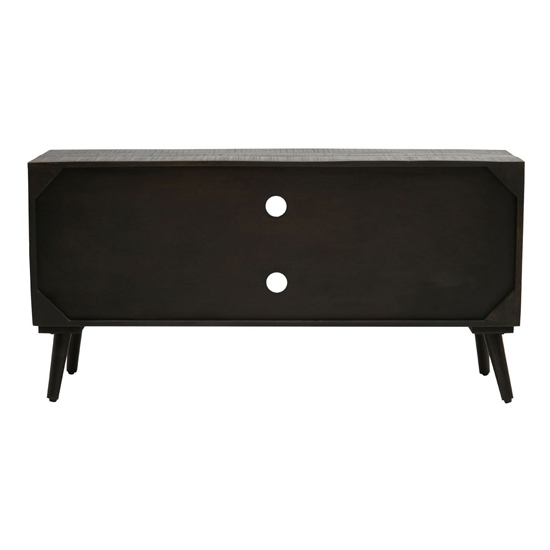 Atria Wooden TV Stand With 2 Doors In Black And Gold
