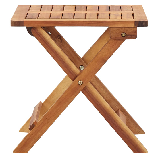 Attic Sqaure Folding Wooden Garden Coffee Table In Natural