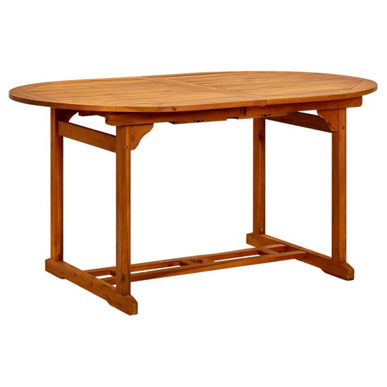 Attic Outdoor Wooden Extending Dining Table In Natural