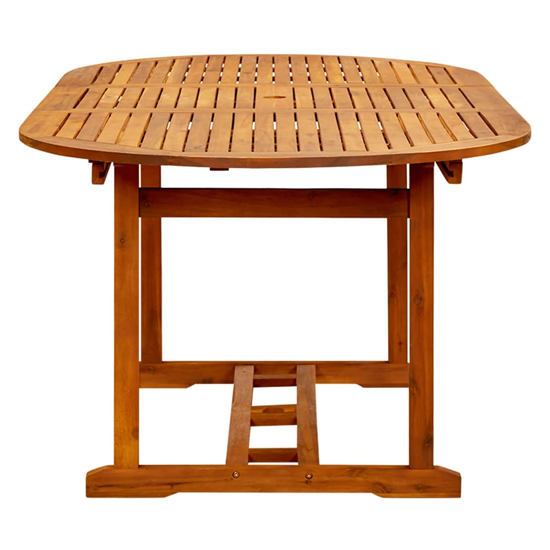 Attic Outdoor Wooden Extending Dining Table In Natural