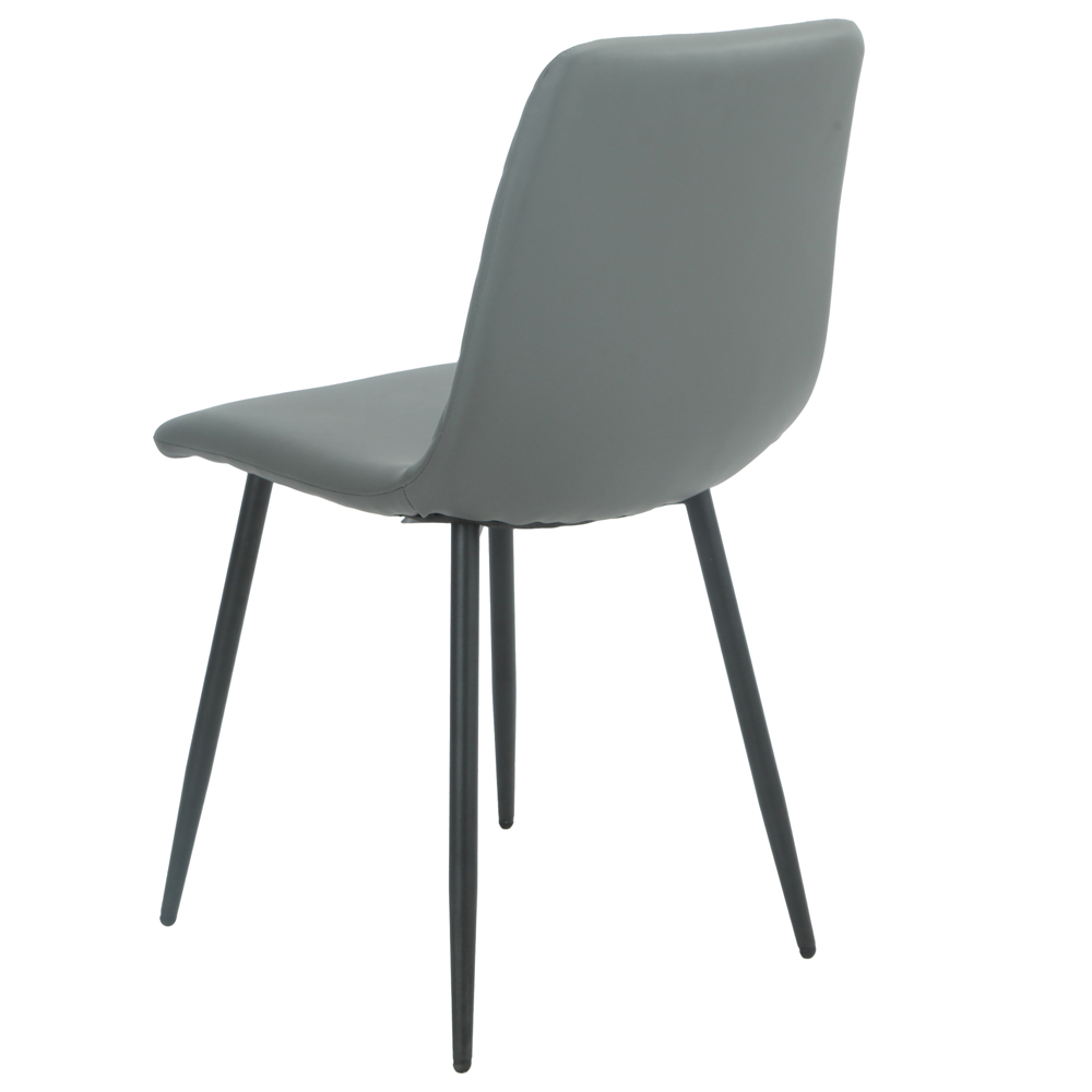 Attica Grey Sintered Stone Top Dining Table With 4 Dark Grey Chairs
