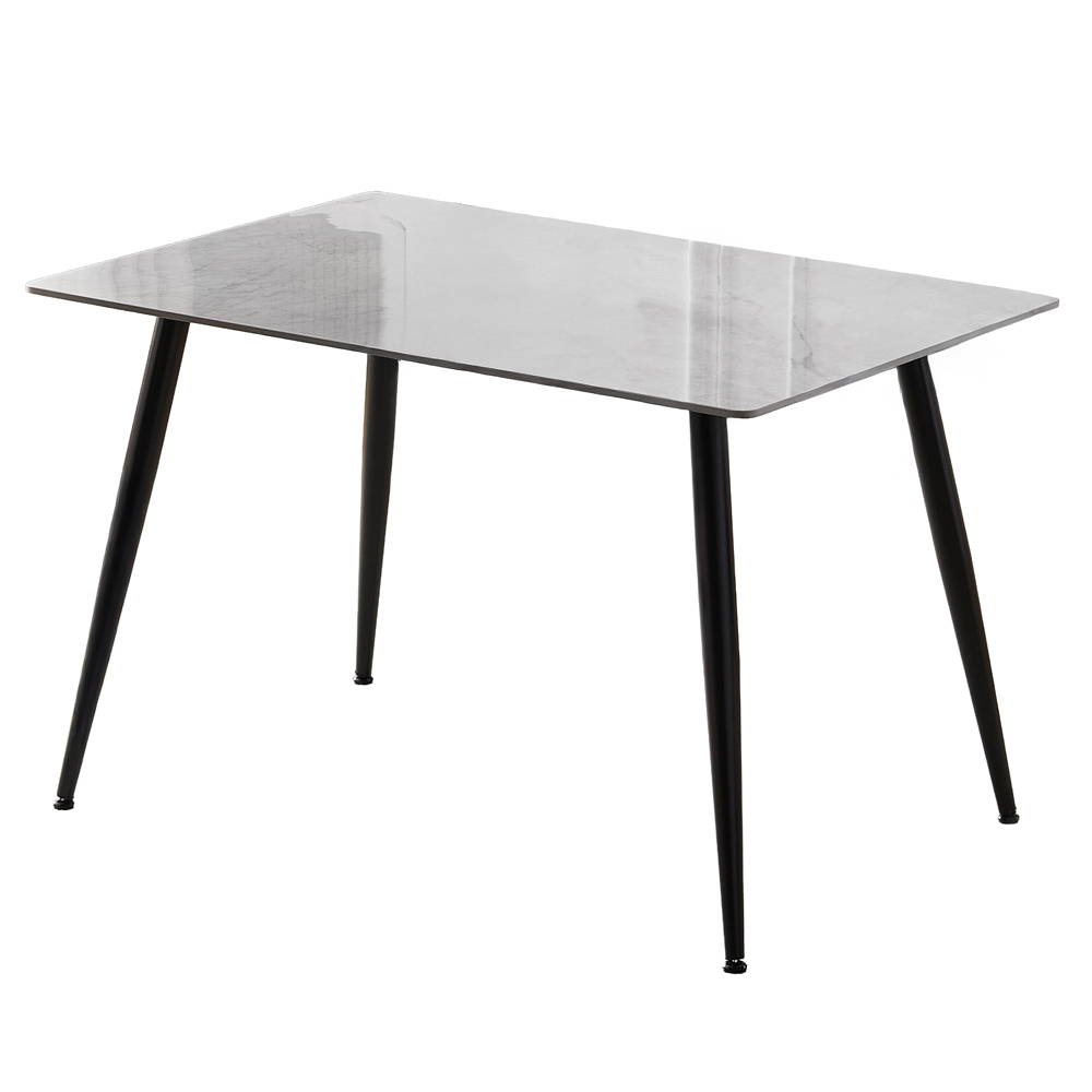 Attica Grey Sintered Stone Top Dining Table With 4 Light Grey Chairs