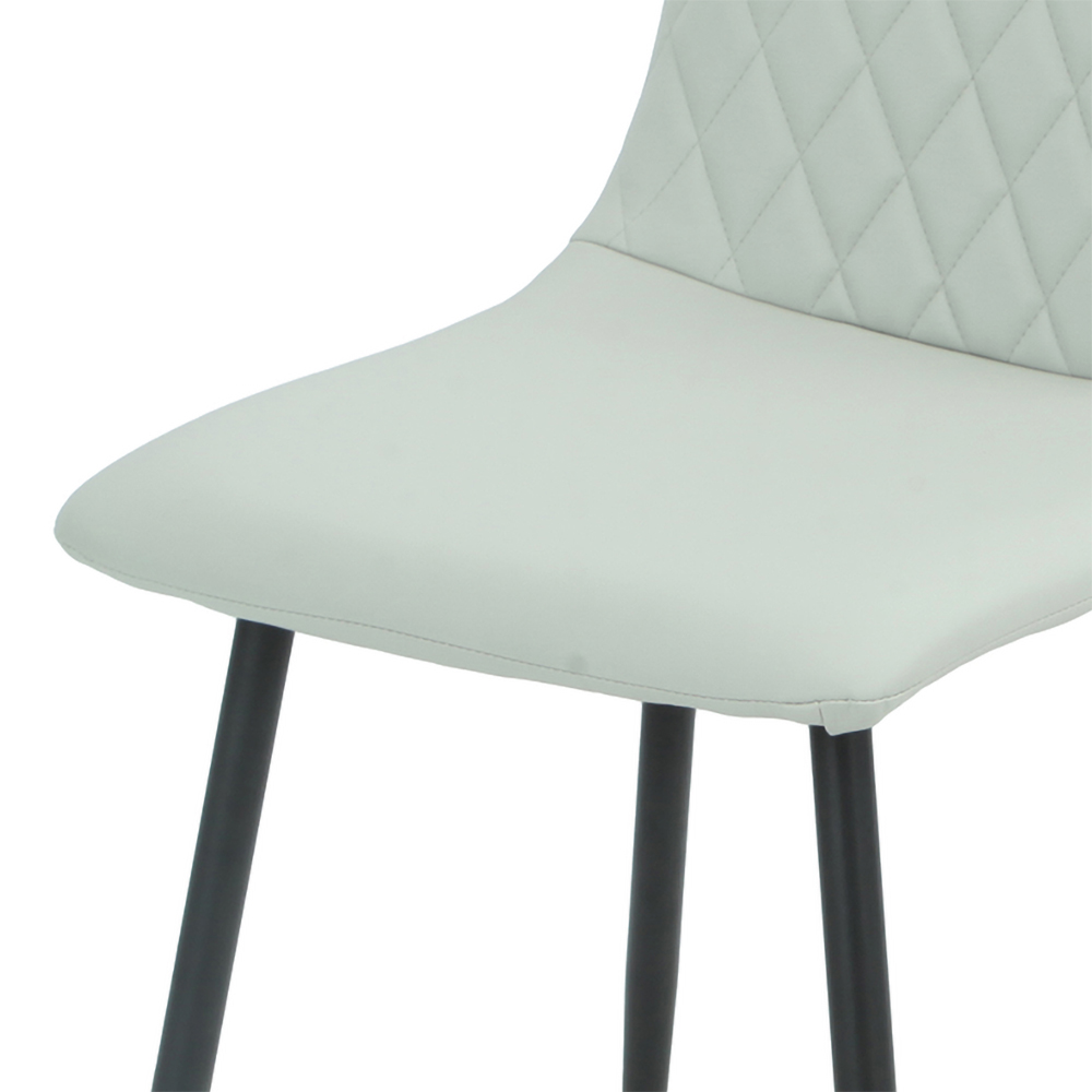 Attica Grey Sintered Stone Top Dining Table With 4 Light Grey Chairs