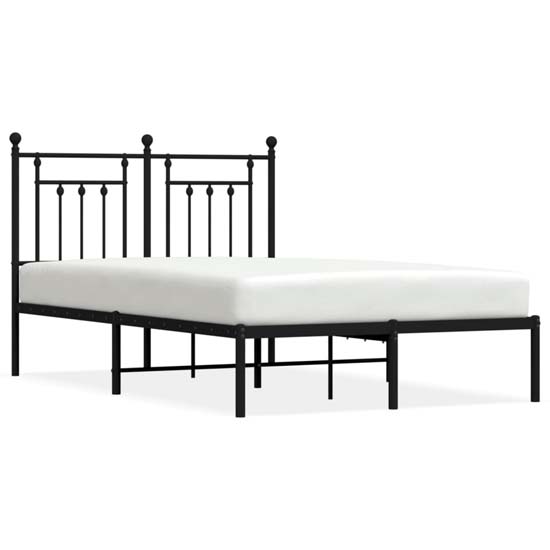 Attica Metal Double Bed With Headboard In Black
