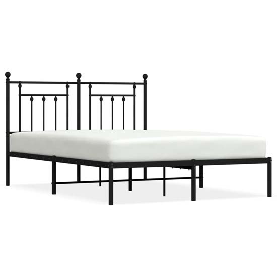 Attica Metal King Size Bed With Headboard In Black