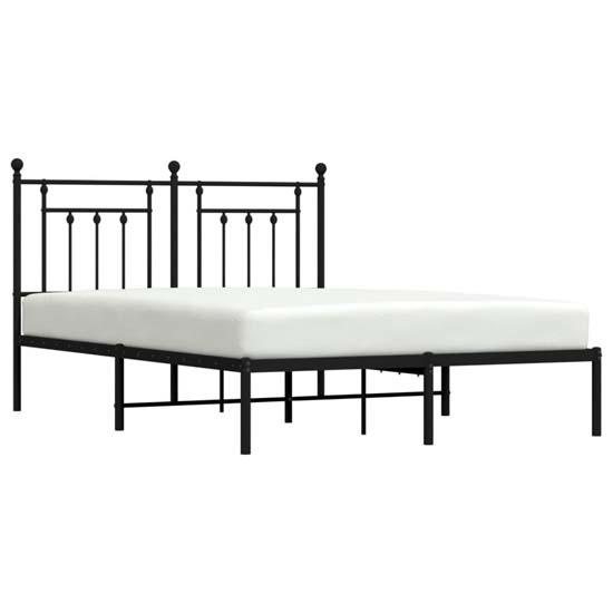 Attica Metal King Size Bed With Headboard In Black