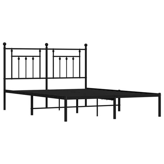 Attica Metal King Size Bed With Headboard In Black