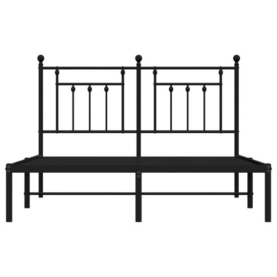 Attica Metal King Size Bed With Headboard In Black