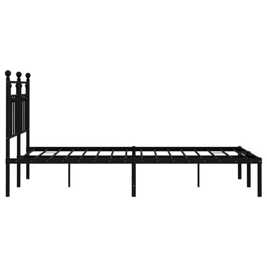 Attica Metal King Size Bed With Headboard In Black