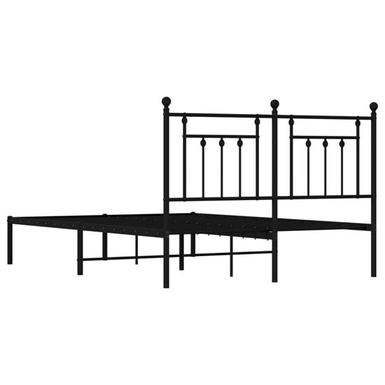 Attica Metal King Size Bed With Headboard In Black