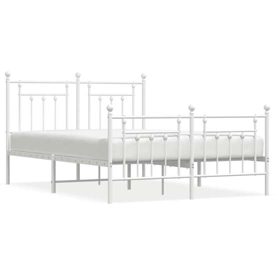 Attica Metal King Size Bed In White