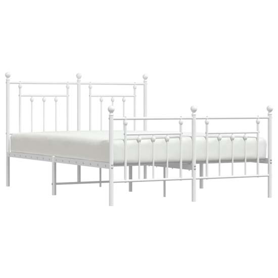 Attica Metal King Size Bed In White