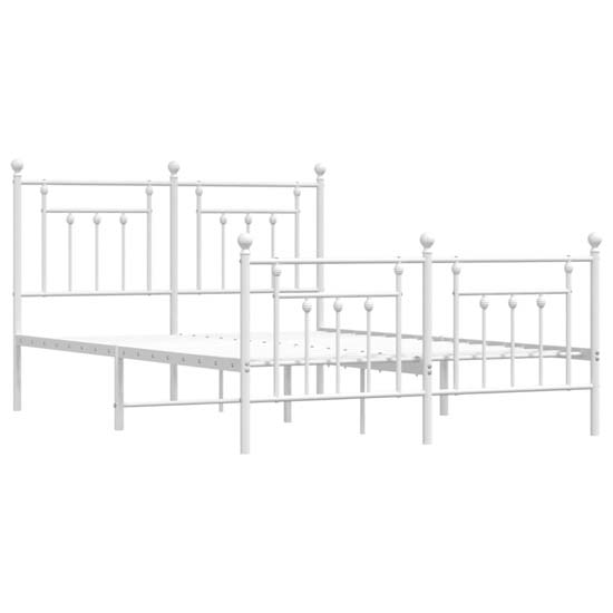 Attica Metal King Size Bed In White
