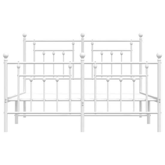 Attica Metal King Size Bed In White