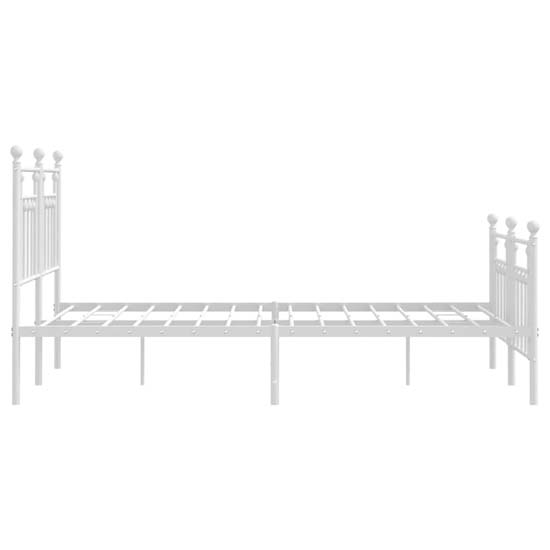 Attica Metal King Size Bed In White