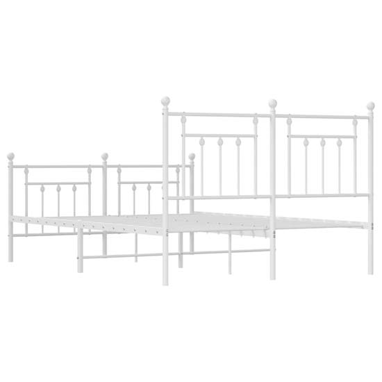 Attica Metal King Size Bed In White