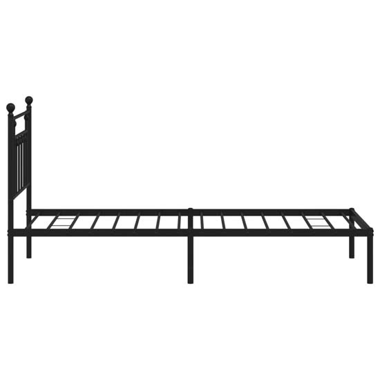 Attica Metal Single Bed With Headboard In Black