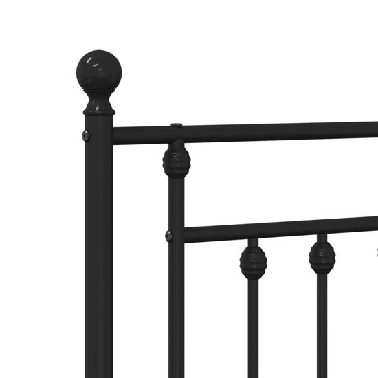 Attica Metal Single Bed With Headboard In Black