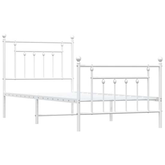 Attica Metal Single Bed In White