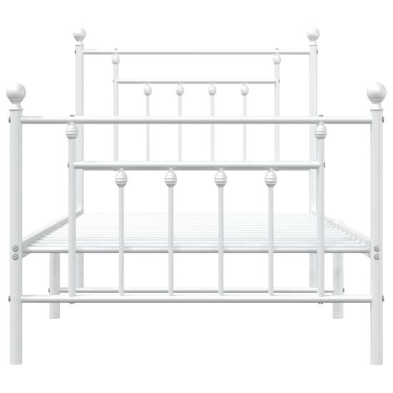 Attica Metal Single Bed In White