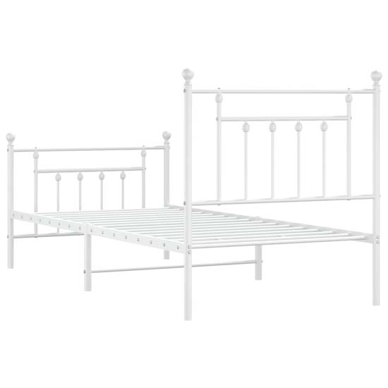 Attica Metal Single Bed In White
