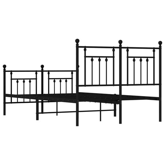 Attica Metal Small Double Bed In Black