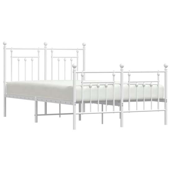 Attica Metal Small Double Bed In White