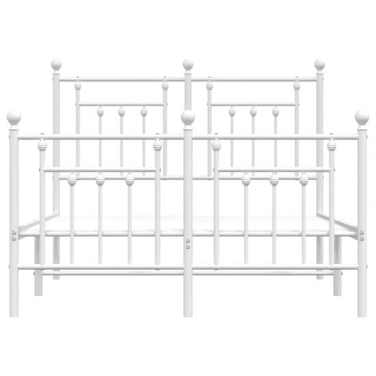 Attica Metal Small Double Bed In White