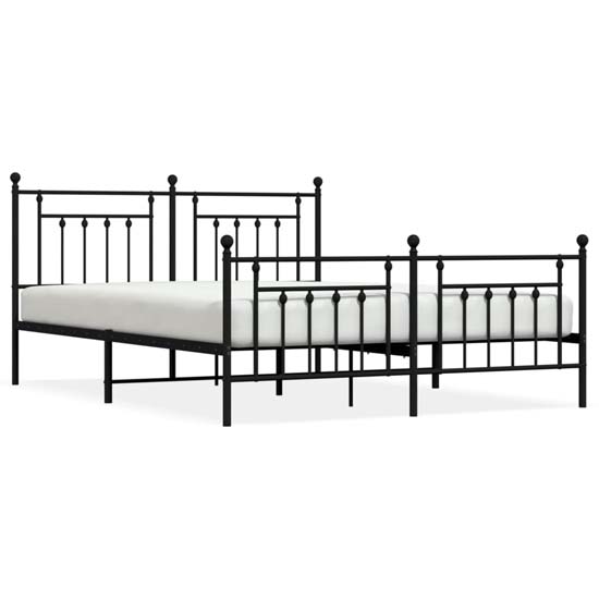 Attica Metal Super King Size Bed In Black
