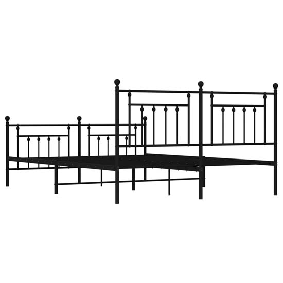 Attica Metal Super King Size Bed In Black