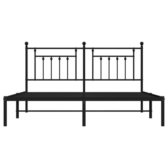 Attica Metal Super King Size Bed With Headboard In Black
